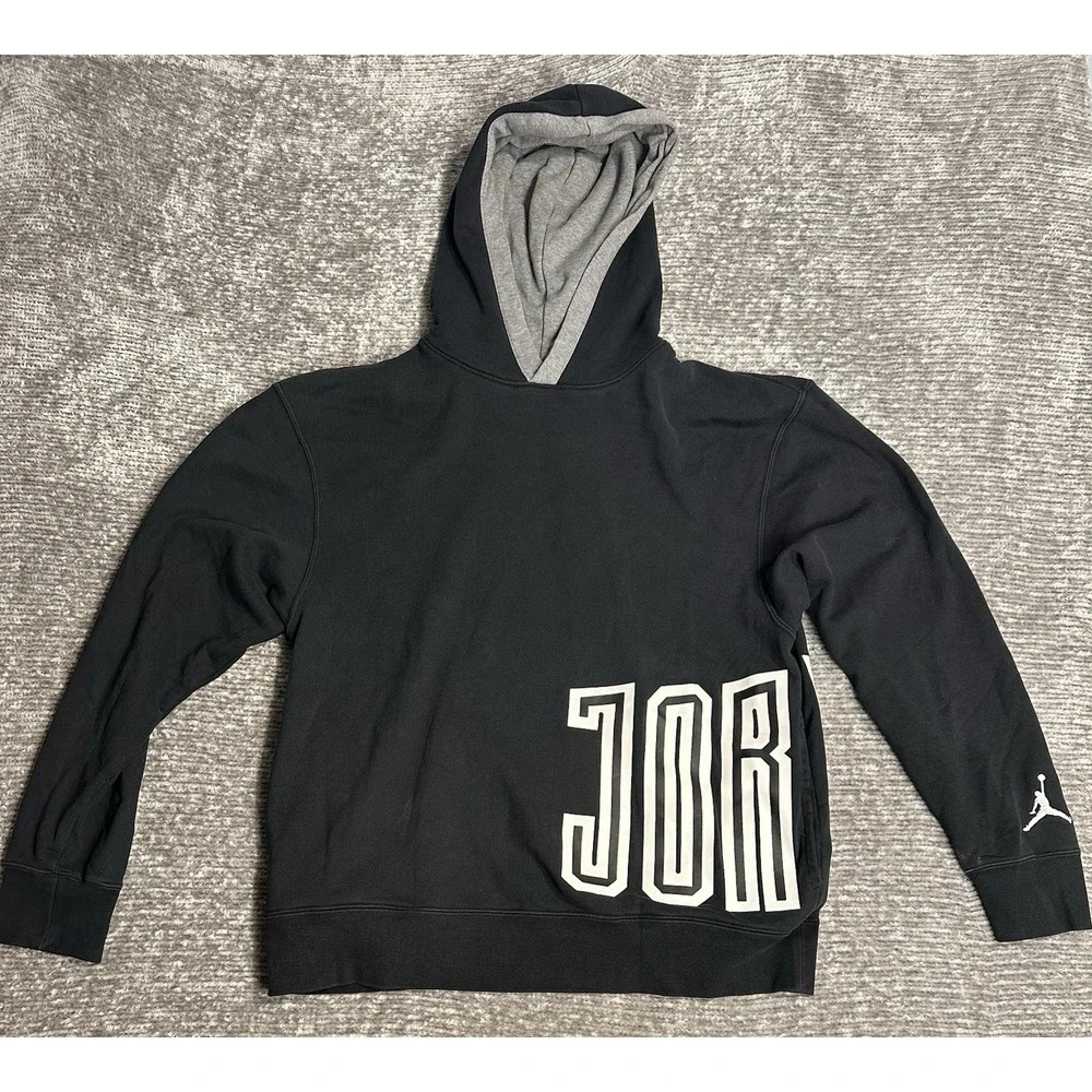 NIKE Air Jordan Sport DNA Black Fleece Pullover Hoodie Men's Size Large